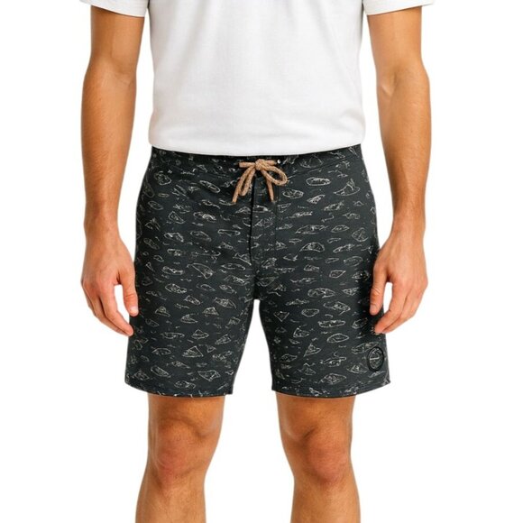 HOWLER BROS Brothers Bruja Boardshorts Fish Print Swim Trunks - Picture 1 of 12